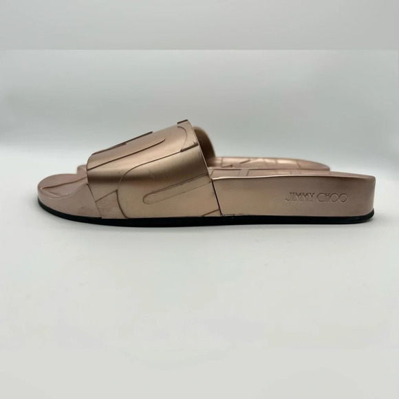 New jimmy Choo Rey slides rose gold size 37 display pair - Picture 6 of 13